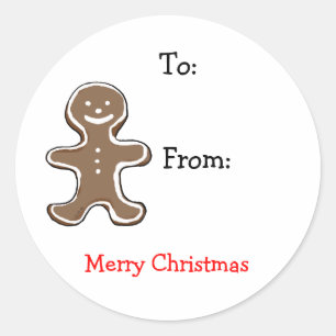Frohe Weihnachtsgeschenk-Tags Runder Aufkleber