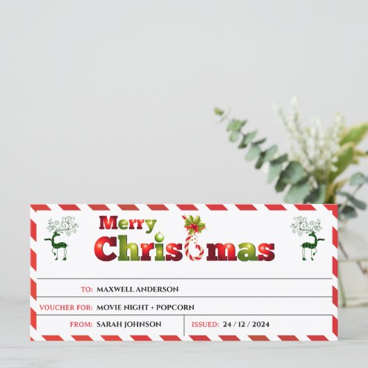 Frohe Weihnachtsgeschenke (Stehend Vorderseite)