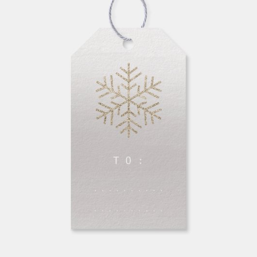 Frohe Weihnachtsgeschenke an Script Gold Gray Red Geschenkanhänger (Rückseite)