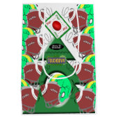 Frohe Weihnachtsgeschenke Bags Fußball Mittlere Geschenktüte (Rückseite)