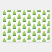 Frohe Weihnachtsgeschenke Baummuster Geschenkpapier Set (Vorderseite 2)