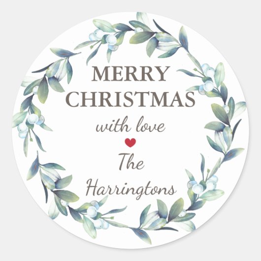 Frohe Weihnachtsgeschenke Etikett Aufkleber (Vorderseite)