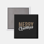 Frohe Weihnachtsgeschenke Familie Xmas Leopard Buf Magnet (Vorderseite/Rückseite)
