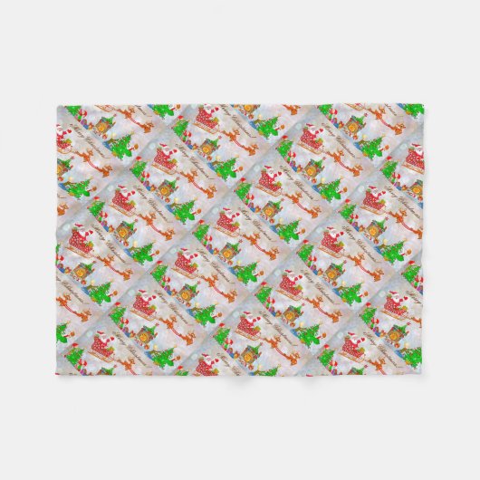 Frohe Weihnachtsgeschenke Fleecedecke (Vorderseite (Horizontal))