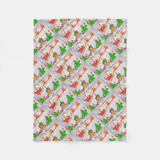Frohe Weihnachtsgeschenke Fleecedecke (Vorderseite)