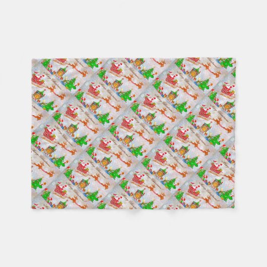 Frohe Weihnachtsgeschenke Fleecedecke (Vorderseite (Horizontal))