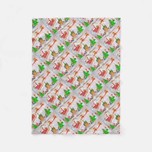 Frohe Weihnachtsgeschenke Fleecedecke (Vorderseite)