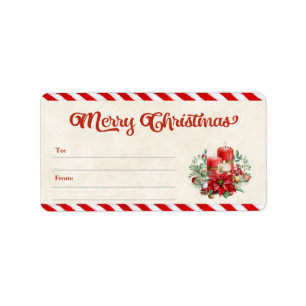 Frohe Weihnachtsgeschenke Freund und Geschäft Adressaufkleber