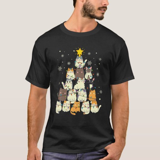 Frohe Weihnachtsgeschenke für Katzen Liebhaber Män T-Shirt (Vorderseite)