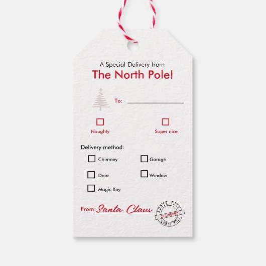 Frohe Weihnachtsgeschenke für Kinder Geschenkanhänger