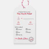 Frohe Weihnachtsgeschenke für Kinder Geschenkanhänger (Rückseite)