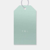 Frohe Weihnachtsgeschenke für Script Gold Aqua Geschenkanhänger (Rückseite)