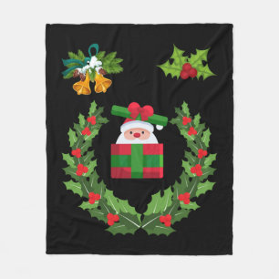 Frohe Weihnachtsgeschenke für Weihnachtsfamilie Fleecedecke