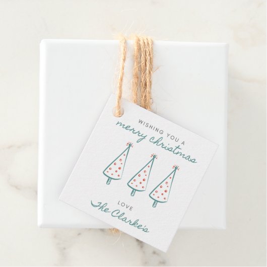 Frohe Weihnachtsgeschenke Geschenkanhänger (Beispiel)