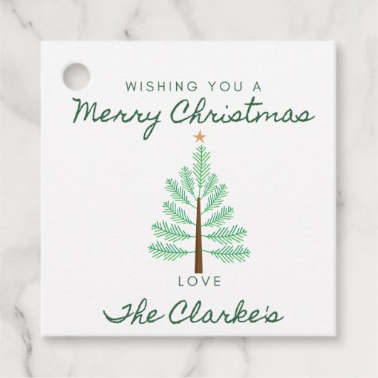 Frohe Weihnachtsgeschenke Geschenkanhänger (Vorderseite)