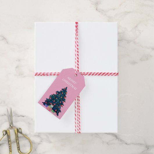 Frohe Weihnachtsgeschenke Geschenkanhänger (Mit Garn)