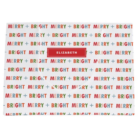 Frohe Weihnachtsgeschenke Große Geschenktüte (Vorderseite)