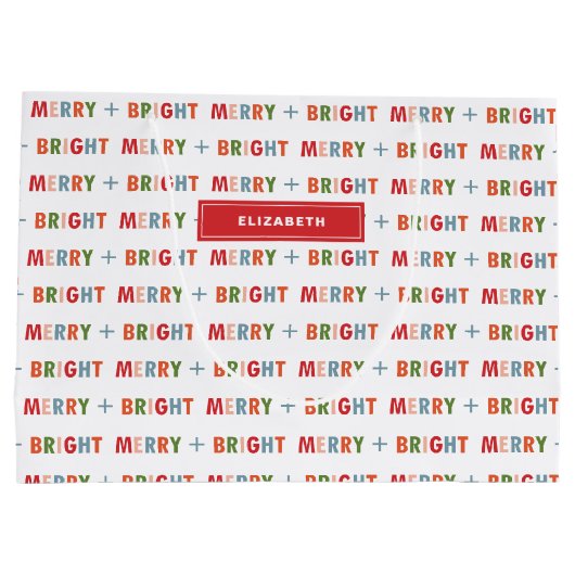 Frohe Weihnachtsgeschenke Große Geschenktüte (Rückseite)