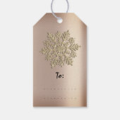 Frohe Weihnachtsgeschenke Happy Neujahr Schnee Ros Geschenkanhänger (Rückseite)