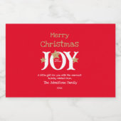 Frohe Weihnachtsgeschenke Idee Niedlich Red Mini C Alkoholflaschenetikett (Einzelnes Label)