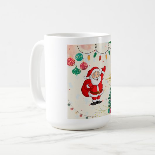 Frohe Weihnachtsgeschenke Kaffeetasse (Vorderseite Links)
