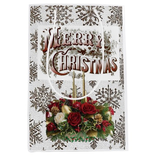 Frohe Weihnachtsgeschenke Mittlere Geschenktüte (Vorderseite)