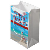 Frohe Weihnachtsgeschenke Mittlere Geschenktüte (Vorderseite Schrägansicht)