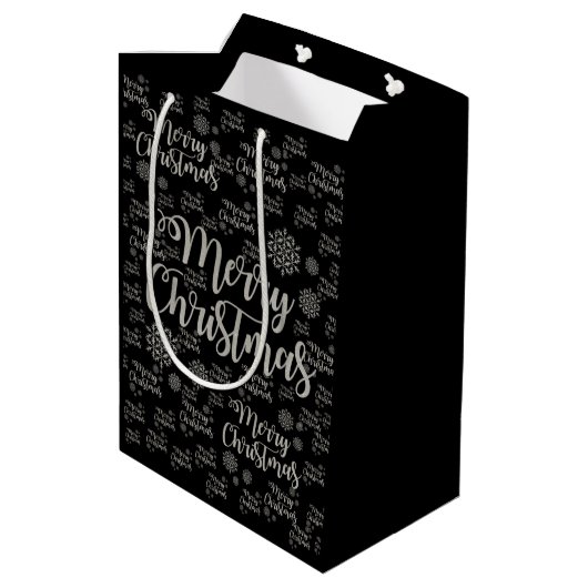 Frohe Weihnachtsgeschenke Mittlere Geschenktüte (Rückseite Schrägansicht)