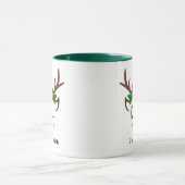 Frohe Weihnachtsgeschenke Niedliche Hirsche Faces Tasse (Zentrum)