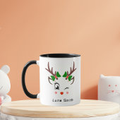 Frohe Weihnachtsgeschenke Niedliche Hirsche Faces Tasse
