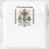 Frohe Weihnachtsgeschenke Quadratischer Aufkleber (Tasche)