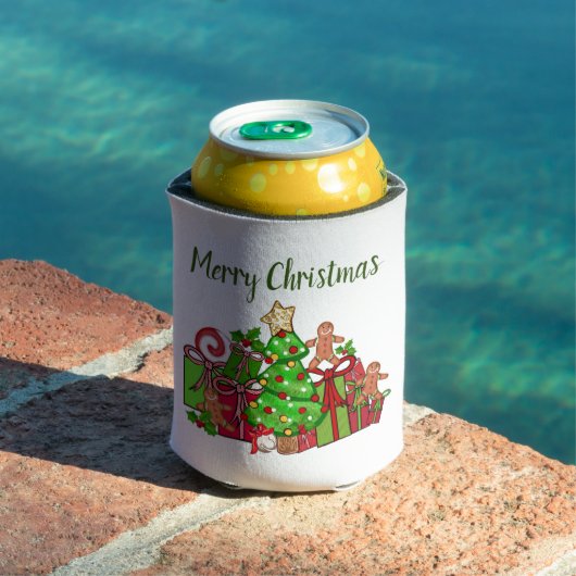 Frohe Weihnachtsgeschenke rund um den Baum Dosenkühler (In Situ Pool)