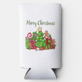 Frohe Weihnachtsgeschenke rund um den Baum Selters Dosenkühler (Vorderseite)