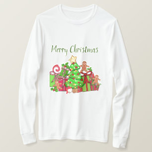 Frohe Weihnachtsgeschenke rund um den Baum T-Shirt