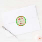 Frohe Weihnachtsgeschenke Runder Aufkleber (Umschlag)