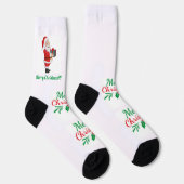 Frohe Weihnachtsgeschenke Santa Nachhaltig Premium Socken (Rechts)