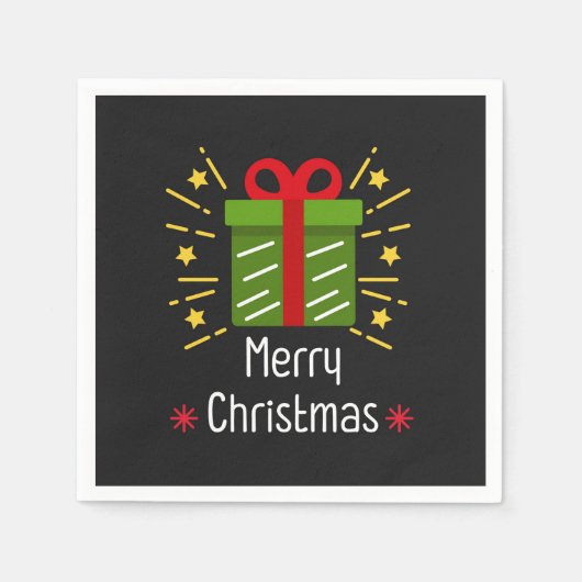 Frohe Weihnachtsgeschenke Serviette (Vorderseite)