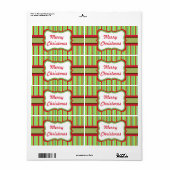 Frohe Weihnachtsgeschenke Tag Labels (Vorne)
