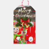 Frohe Weihnachtsgeschenke Tags Elf Geschenkanhänger (Vorderseite)