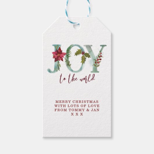 Frohe Weihnachtsgeschenke Tags Freude Geschenkanhänger (Vorderseite)