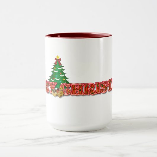 Frohe Weihnachtsgeschenke Tasse (Zentrum)