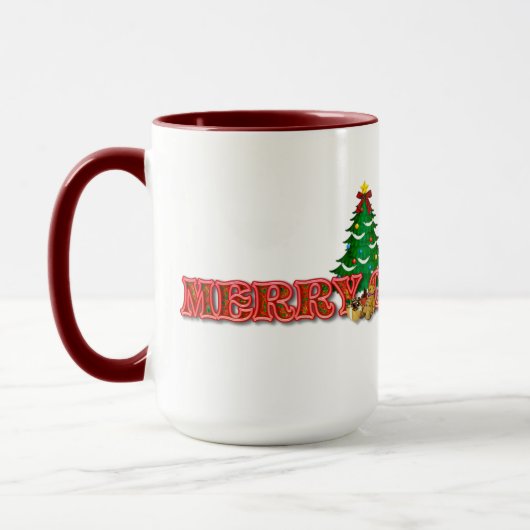 Frohe Weihnachtsgeschenke Tasse (Links)