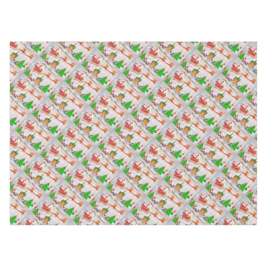 Frohe Weihnachtsgeschenke Tischdecke (Vorderseite (Horizontal))