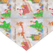 Frohe Weihnachtsgeschenke Tischdecke (Schrägansicht)