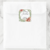 Frohe Weihnachtsgeschenke Umschläge Feiertage wüns Quadratischer Aufkleber (Tasche)