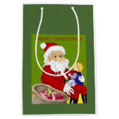 Frohe Weihnachtsgeschenke und Kindergeschenk Mittlere Geschenktüte (Vorderseite)