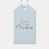 Frohe Weihnachtsgeschenke zu schreiben Silver Pink Geschenkanhänger (Vorderseite)