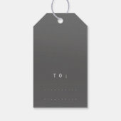 Frohe Weihnachtsgeschenke zu Skript Gold Gray Grap Geschenkanhänger (Rückseite)