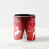 Frohe Weihnachtsgeschenke Zweifarbige Tasse (Mittel)