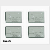 Frohe Weihnachtsgeschenkkarte Personalisiert mit N Rechteckiger Aufkleber (Blatt)